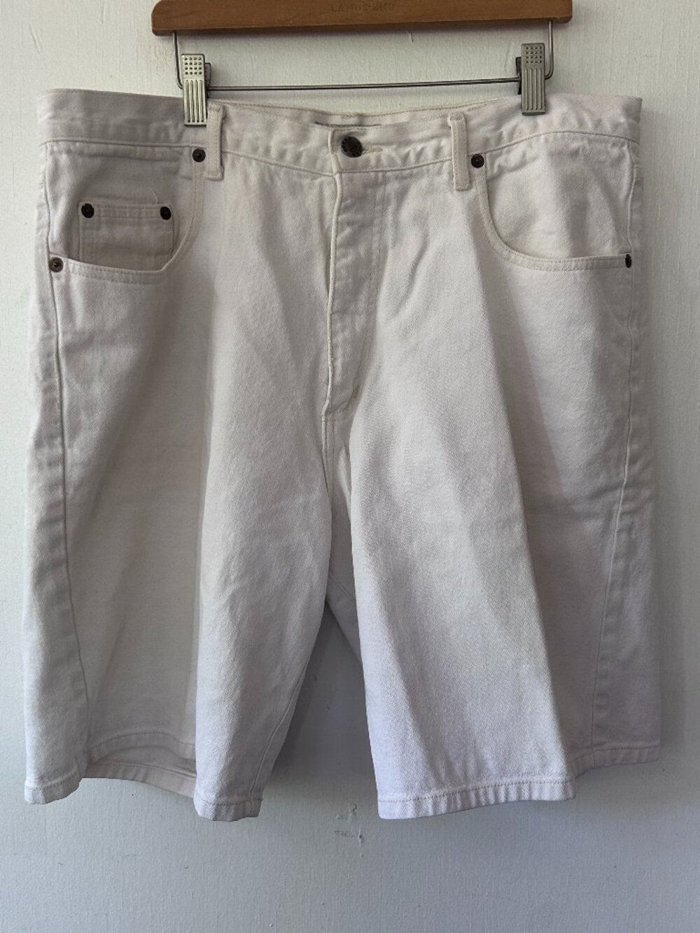 Guess VTG White Jean Shorts Mens 36 Y2K 90s Pockets Denim Shorts